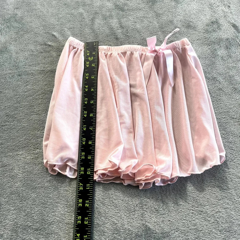 Theatricals Girls Pink Ballet Skirt Bow Dance Class Size M RN 160019